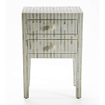Тумбочка прикроватная White Pearl BEDSIDE CABINET 2 DRAWER варинант исполнения - 1 | Loft Concept в Казани