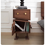 Тумбочка прикроватная с ящиком и дверцей Робот Robot Desk варинант исполнения - 7 | Loft Concept в Казани