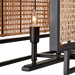 Люстра прямоугольной формы с чёрным каркасом и вставкой из плетеного материала Cage for Light варинант исполнения - 2 | Loft Concept в Казани