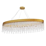 Люстра подвесная овальная с хрустальными подвесками Crystal Art  варинант исполнения - 1 | Loft Concept в Казани