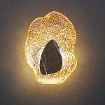 Бра с волнообразным стеклянным плафоном и вставкой из мрамора Liquid Stone варинант исполнения - 9 | Loft Concept в Казани