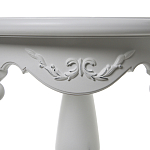 Стол приставной круглый белого цвета из массива бука с легкими потертостями White Provence варинант исполнения - 2 | Loft Concept в Казани