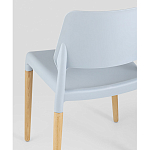 Пластиковый стул на ножках из массива бука Ferret Grey-Blue варинант исполнения - 3 | Loft Concept в Казани