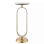 Столик приставной с овальным золотым основанием Oval Gold Base варинант исполнения - 1 | Loft Concept в Казани
