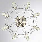 Люстра подвесная из металла с хрустальными подвесками прозрачного цвета Quasar 41 варинант исполнения - 10 | Loft Concept в Казани