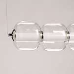 Люстра линейная с 6-ю прозрачными стеклянными плафонами округлой формы HANDLE GRAPE варинант исполнения - 6 | Loft Concept в Казани