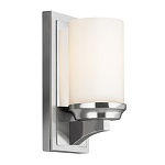 Бра для ванных комнат с белым цилиндрическим плафоном на прямоугольном основании цвета хром Feiss варинант исполнения - 5 | Loft Concept в Казани