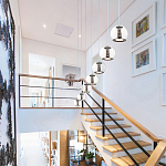 Подвесной светильник со стеклянным плафоном Inner Gleam Globe black  варинант исполнения - 4 | Loft Concept в Казани