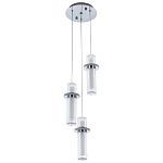 Подвесной светильник хром Trio Odile Acrylic Tube Hanging Lamp Chrome варинант исполнения - 2 | Loft Concept в Казани