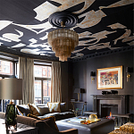 Обои ручная роспись в стиле Арт-деко Symphony Original colourway on Flint silk dupion варинант исполнения - 3 | Loft Concept в Казани