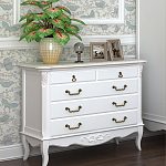 Комод белый из массива бука в стиле прованс White Provence варинант исполнения - 4 | Loft Concept в Казани