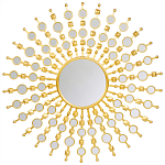 Зеркало-солнце в раме из металла с золотыми с лучами Rays of Peace варинант исполнения - 1 | Loft Concept в Казани