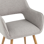 Стул в рогожке серого цвета NEASAN STOOL варинант исполнения - 7 | Loft Concept в Казани