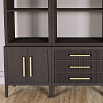 Модульный стеллаж Primo из трех составных элементов Темный орех варинант исполнения - 6 | Loft Concept в Казани