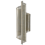 Бра серебряное изогнутой формы с перфорацией Perforation варинант исполнения - 3 | Loft Concept в Казани