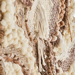 Овальный Современный Гобелен Абстракция в бежевых тонах Shallow варинант исполнения - 3 | Loft Concept в Казани