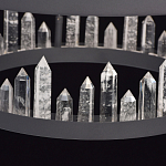 Люстра с двумя кольцами черного цвета с хрустальными элементами QUARTZ CRYSTAL варинант исполнения - 11 | Loft Concept в Казани