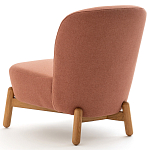 Кресло на деревянных ножках Olguin Pink Chair варинант исполнения - 4 | Loft Concept в Казани