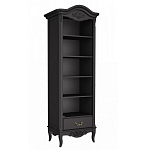 Стеллаж черный узкий из массива бука с 5-ю полками Black Provence варинант исполнения - 1 | Loft Concept в Казани