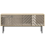 Длинная тумба с зеркальным декором Serena варинант исполнения - 9 | Loft Concept в Казани