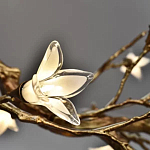 Люстра в виде золотой ветки с цветами Glass Flower Pendant Light варинант исполнения - 9 | Loft Concept в Казани