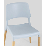 Пластиковый стул на ножках из массива бука Ferret Grey-Blue варинант исполнения - 2 | Loft Concept в Казани