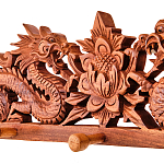 Панно-вешалка из дерева драконы Panel With Animals варинант исполнения - 2 | Loft Concept в Казани