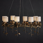 Люстра с каркасом в виде цветков розы и тканевыми абажурами Flowers and Fox Roses варинант исполнения - 4 | Loft Concept в Казани