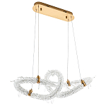 Фигурная люстра украшенная кристаллами из хрусталя Gilbertine Crystals Curly Ring Chandelier варинант исполнения - 2 | Loft Concept в Казани