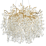 Люстра с хрустальными подвесками на металлических ветках Fairytree Light Gold Chandelier 10 варинант исполнения - 1 | Loft Concept в Казани