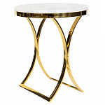 Кофейный столик на подстолье золотого цвета Noelle варинант исполнения - 1 | Loft Concept в Казани