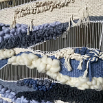 Современное ткачество гобелен в синих оттенках Blue Undine II варинант исполнения - 2 | Loft Concept в Казани