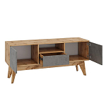 ТВ-тумба с фасадом цвета серый бетон Grace of Furniture  варинант исполнения - 3 | Loft Concept в Казани