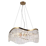 Люстра подвесная волнистой формы с хрустальными подвесками Ludivine Lighting варинант исполнения - 1 | Loft Concept в Казани