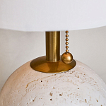 Настольная лампа на круглом основании из натурального камня Bartolomeo варинант исполнения - 2 | Loft Concept в Казани