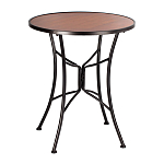 Столик приставной с круглой столешницей на металлическом черном основании Scenical Table варинант исполнения - 1 | Loft Concept в Казани