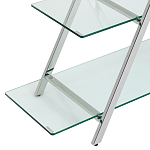 Стеллаж со стеклянными полками на стальном каркасе X-ray варинант исполнения - 5 | Loft Concept в Казани