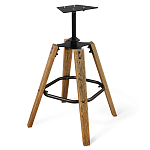 Барный стул со спинкой и подлокотниками на 4-х коричневых ножках Бежевый Велюр Ava Charm варинант исполнения - 3 | Loft Concept в Казани