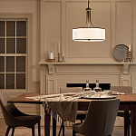 Люстра подвесная с двойным круглым плафоном из органзы и матового стекла Kichler варинант исполнения - 12 | Loft Concept в Казани