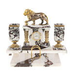 Настольный письменный набор из мрамора с декором в виде льва в подарочной упаковке Marble Accessory варинант исполнения - 1 | Loft Concept в Казани
