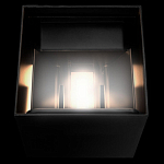 Уличный настенный светильник светодиодный формы куб черного цвета из металла Urban Minimalist варинант исполнения - 5 | Loft Concept в Казани