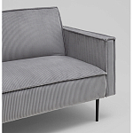 Диван современный вельветовый прямой Worcester Серый варинант исполнения - 3 | Loft Concept в Казани