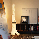 Торшер геометрический с тремя мраморными плафонами Marble Tripod варинант исполнения - 8 | Loft Concept в Казани