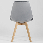 Стул с мягким велюровым сиденьем Arvika Grey варинант исполнения - 4 | Loft Concept в Казани