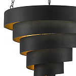 Подвесной светильник в форме спирали черный с золотой внутренней отделкой Warm Glow варинант исполнения - 1 | Loft Concept в Казани