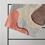 Ковер из хлопка с абстрактным принтом бежевого цвета Elysian Flow Blush варинант исполнения - 6 | Loft Concept в Казани