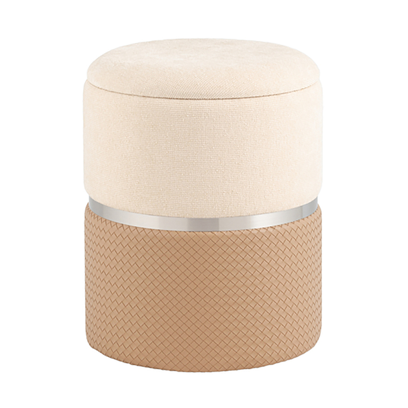 Пуф Mauldine с ящиком бежевый с экокожей Бежевый Молочный в Казани | Loft Concept 