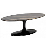 Стол журнальный овальный с столешницей из искусственного мрамора Alonso Gloss варинант исполнения - 2 | Loft Concept в Казани