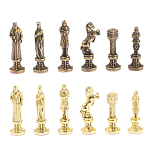 Шахматы Ренессанс из бронзы с доской из натурального камня Змеевик Decorative Thematic Chess варинант исполнения - 5 | Loft Concept в Казани