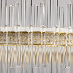 Люстра круглая с прозрачными стеклянными трубками 51 см Nembus варинант исполнения - 9 | Loft Concept в Казани